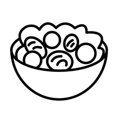 Salad food single vector icon