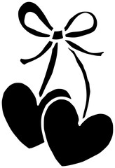 pink illustration ribbon silhouette banner logo element icon set outline health label care bow support paper breast awareness collection shape with vector graphic background