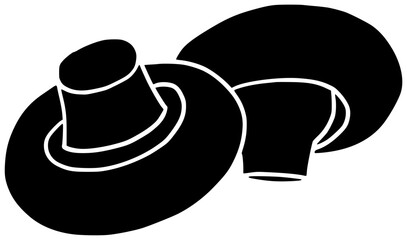 toadstool illustration forest silhouette mushroom logo fungus icon nature outline autumn fungi amanita plant organic poisonous cartoon cap fall shape and vector graphic background © blacksilhouette