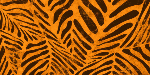 tiger skin texture, tropical wood forest,  zoo safari camping background, wild life animal style, vacation holiday adventure banner, 3D paint