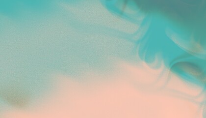 4K Digital grainy gradient with a colorful soft noise effect. A unique blend of vintage vibes and lo-fi VHS Glitch Texture. Smooth pale pastel teal and peach colors
