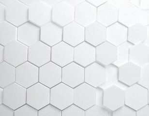 Naklejka premium Abstract White Hexagon Pattern Background