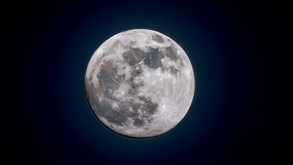 Gritty Autumn Full Moon with Indigo Halo for Seasonal Reflection and Hope
