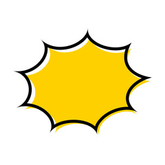 シンプルなギザギザ吹き出しのイラスト  フレーム,ふきだし,ポップ,驚き
