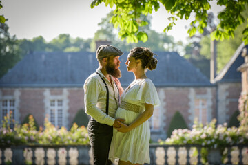 Photography of a lovely young couple expected a baby
