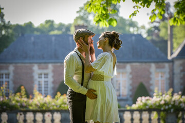 Photography of a lovely young couple expected a baby