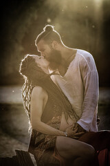 Photography of a lovely young couple expected a baby