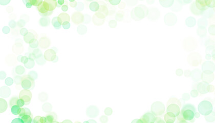 Green Bokeh Light Effect with Soft Glow Isolated on Transparent Background