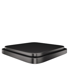 3d black square podium mockup