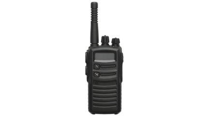 Professional black walkie-talkie device for secure communication and outdoor adventures
