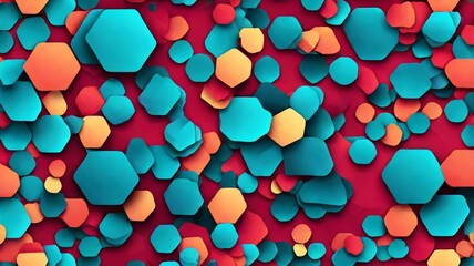 Futuristic Corporate Hexagon Seamless Pattern