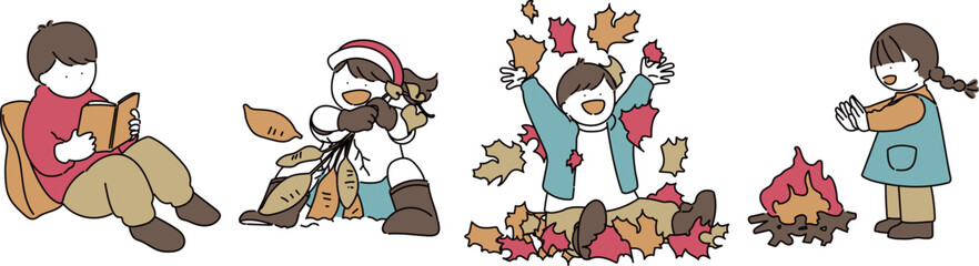 子供達と秋の生活セット