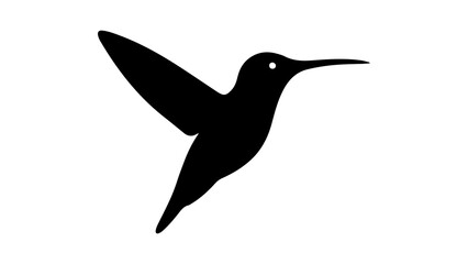 Hummingbird silhouette with transparent background