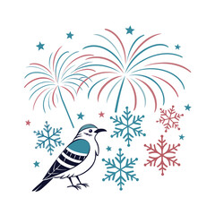 Vector illustration of an abstract tribal fish tattoo design with a sea dragon silhouette and wave pattern