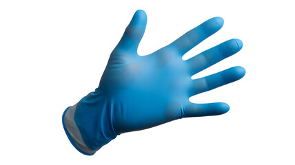 Obraz premium Blue medical glove offering protection and safety for healthcare professionals and patients
