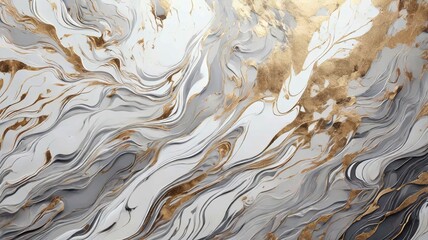 Obraz premium Luxury Marble Gradient with Metallic Grain Effect