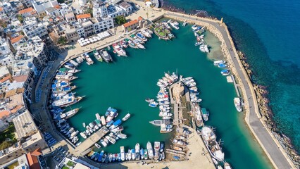 Aerial view of Kyrenia Harbor, Cyprus.