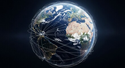 Global connectivity and communication network across planet earth in space