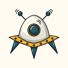 alien galaxy space vector illustration clip art