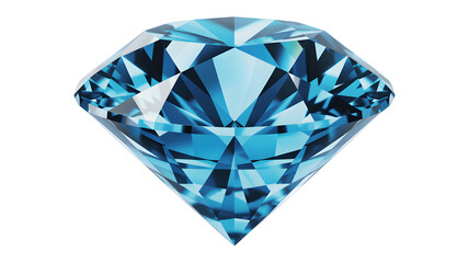 Fototapeta premium Stunning blue diamond, radiating elegance and luxury, perfect for jewelry design and branding