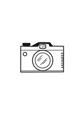 Camera icon. Pocket digital camera icon. Camera gadget. Camera icon illustration.