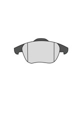 Brake pad. Brake pad icon. Single brake pad used in automotive braking