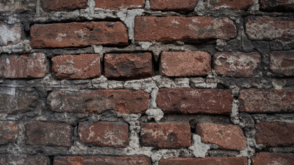 pattern old brick wall close up