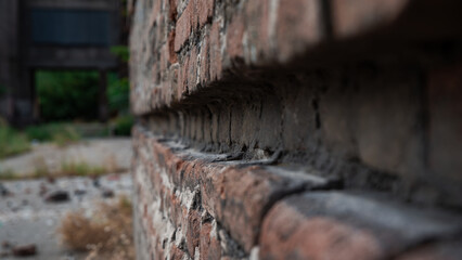 pattern old brick wall close up