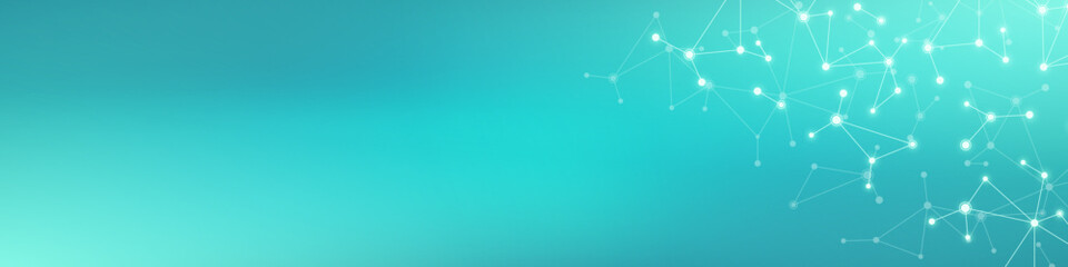 Molecular structure and genetic engineering, molecules DNA, neural network, scientific research. Abstract background for innovation technology, science, healthcare, and medicine