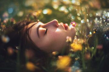 woman_lying_on_grass_surrounded_by_wildflowers_eyes_close