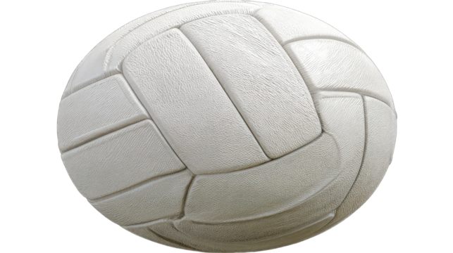 Close-up of a white volleyball