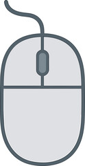 Simple Flat Design Computer Mouse Device Equipment Shape Icon Graphic