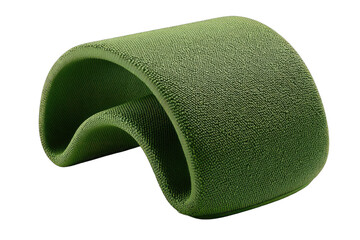 Green curved cushioned support