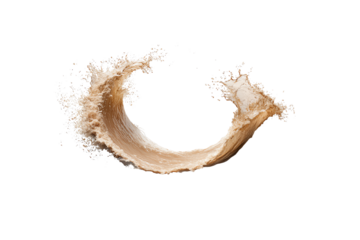 Dynamic splash of liquid creating a beautiful arc on a black background, ideal for beverage advertisements and promotions.