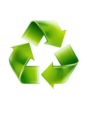 Obraz premium Recycled green arrows graphic