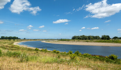 De Wissen-Negenoord natural area, part of flood accomodation measures (room for the river) along the  Meuse river near Stokkem, Belgium