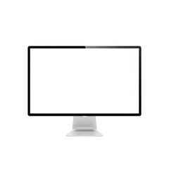 Modern computer monitor with blank screen isolated on transparent background