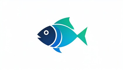 Colorful fish logo design on a white background