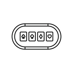 Casino Table Vector icon which can easily modify or edit