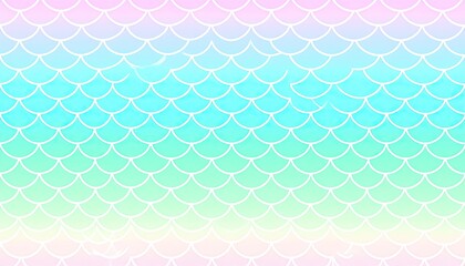 Pastel Mermaid Scales Seamless Pattern