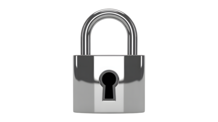 Safeguard your valuable assets with this shiny, modern padlock for security and privacy