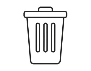 Simple trash can icon