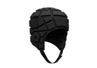 a rugby scrum cap padded panels black chin