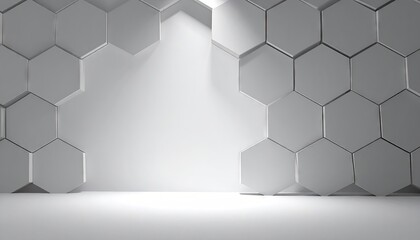 White Hexagonal Honeycomb Pattern Background