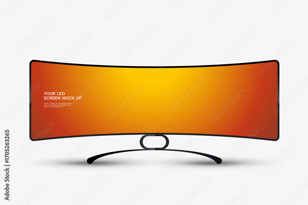 Aufkleber the extream wide led screen mockup for modern displayed with a vibrant gradient background blending 