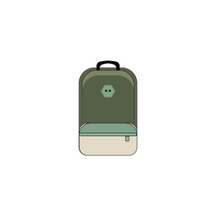 Back To School Theme Single Icon Vector school bag Illustration 