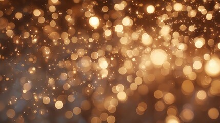 Golden Bokeh Lights Abstract Background