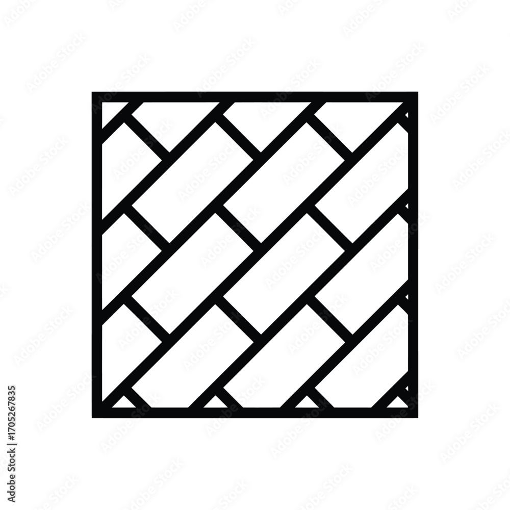 Poster Abstract geometric pattern of intersecting rectangles