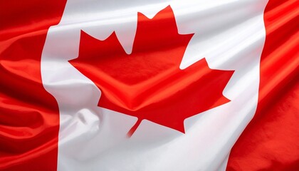 Canadian flag waving at sunset — radiant pride, symbolic dusk, national silhouette.