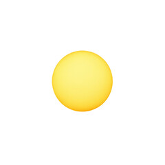  minimal yellow sun icon with soft gradient and white background for weather app, forecast symbol, summer theme, daylight, or educational design